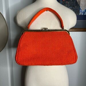 Bright Orange Tapestry Purse